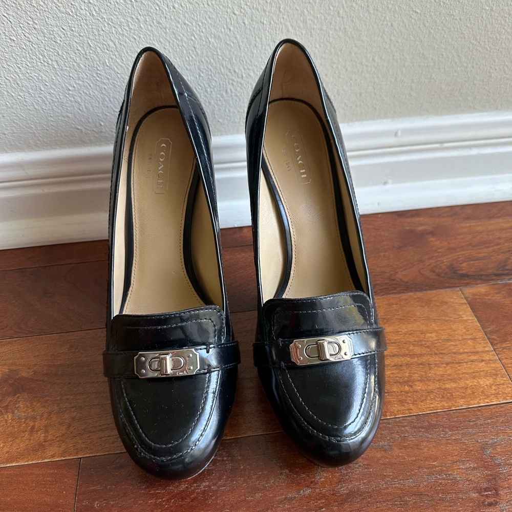 Coach Black Leather Women's Shoes